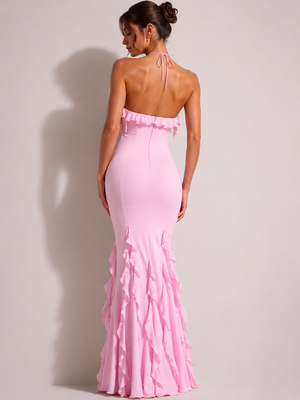 Blush Bloom Ruffle Hem Maxi Dress 2