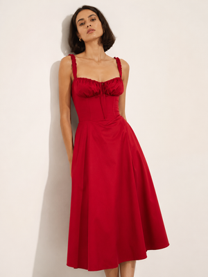 Scarlet Romance Corset Midi Dress 1