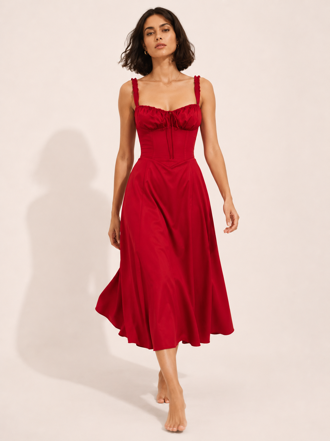 Scarlet Romance Corset Midi Dress 3
