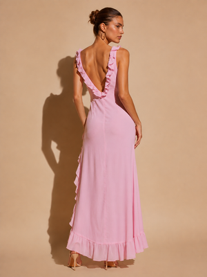 Blush Ruffle Cascade Maxi Dress 2